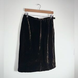 Valentino Women’s Vintage Brown Velvet Pencil Skirt